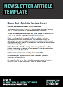 Newsletter Article Template